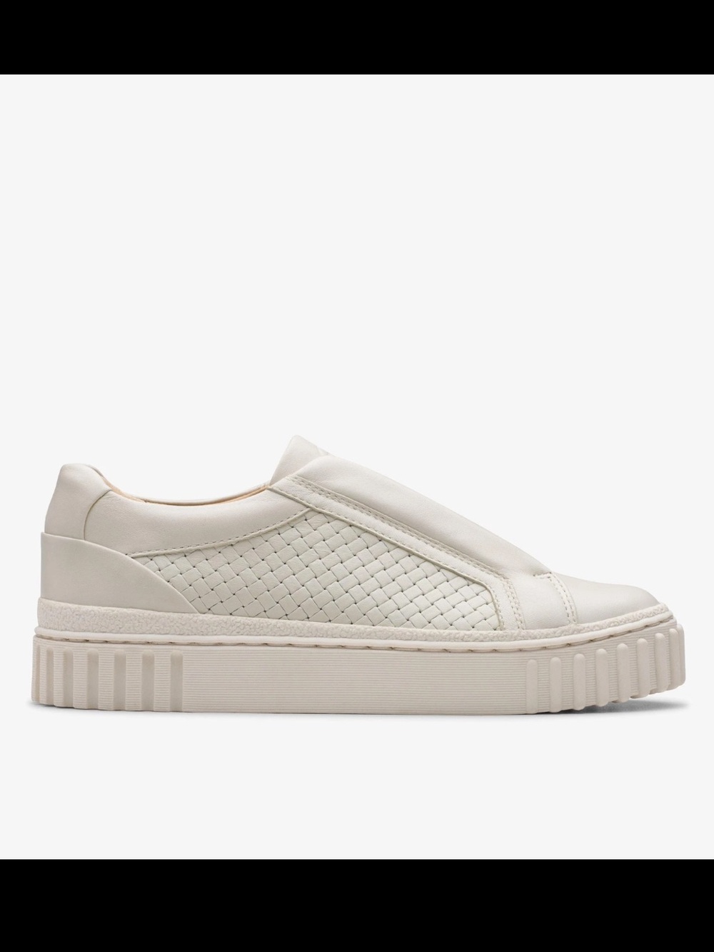 Clark’s Mayhill Bay White Slip On Sneakers Sz 9.5